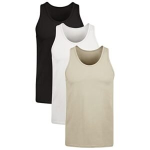 Originals Stretch Cotton Pack, Moisture-Wicking Tank Tops, Tagless, 3-Pack