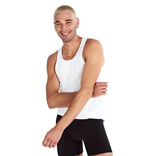 Originals Stretch Cotton Pack, Moisture-Wicking Tank Tops, Tagless, 3-Pack
