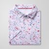Obla Mens Golf Polo Shirts Short Sleeve Dry Fit Performance Moisture Wicking Casual Print Collared Golf Shirts for Men