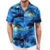 Hawaiian Shirt for Men Sleeves Printed Casual Button Down Summer Beach Dress Shirts _ Clothi
