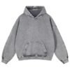 Mens Oversized Hoodies Pullover Women Fall Acid Wash Plain Preppy Hoodie Streetwear Cotton Vintage Hooded Sweatshirt