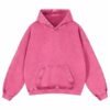 Mens Oversized Hoodies Pullover Women Fall Acid Wash Plain Preppy Hoodie Streetwear Cotton Vintage Hooded Sweatshirt