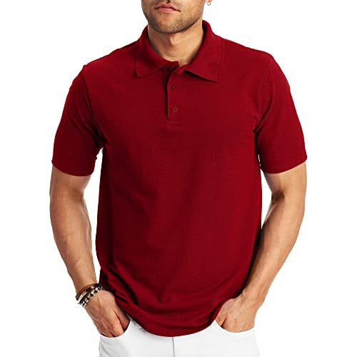 Hanes Men’s X-Temp Short Sleeve Polo Shirt, Midweight Men's Shirt