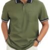 Hanes Men’s X-Temp Short Sleeve Polo Shirt, Midweight Men's Shirt