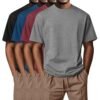 Neer 7 Pack Men's Big and Tall Shirts Summer Cotton Short Sleeve Tee Crew Neck Casual Top Basic Oversize T Shirt