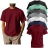 Neer 7 Pack Men's Big and Tall Shirts Summer Cotton Short Sleeve Tee Crew Neck Casual Top Basic Oversize T Shirt