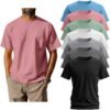 Neer 7 Pack Men's Big and Tall Shirts Summer Cotton Short Sleeve Tee Crew Neck Casual Top Basic Oversize T Shirt