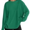 Trendy Queen Womens Oversized Long Sleeve T Shirts 2025 Basic Crewneck Tee Fall Tops Casual Workout Y2K Clothes