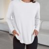Trendy Queen Womens Oversized Long Sleeve T Shirts 2025 Basic Crewneck Tee Fall Tops Casual Workout Y2K Clothes