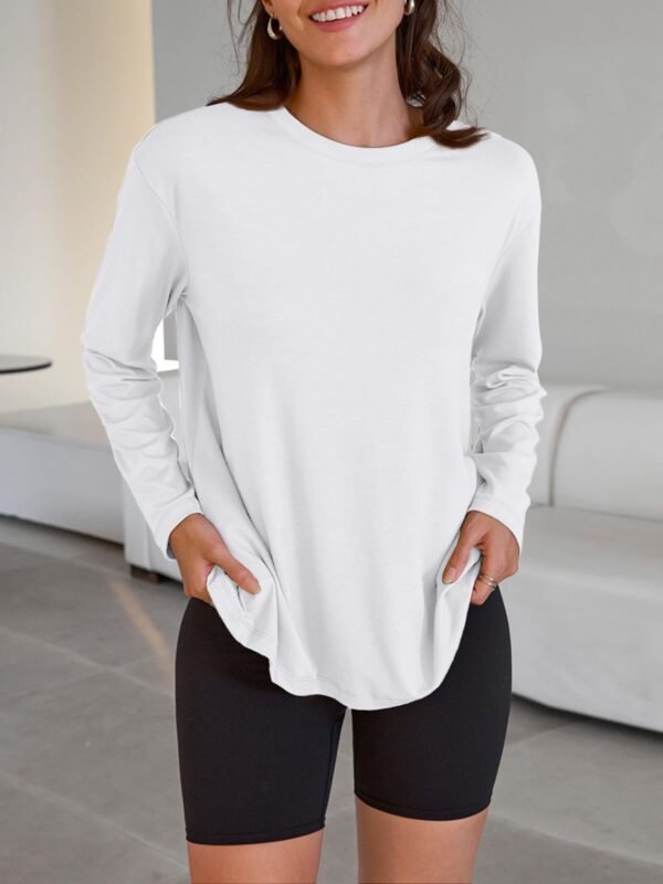Trendy Queen Womens Oversized Long Sleeve T Shirts 2025 Basic Crewneck Tee Fall Tops Casual Workout Y2K Clothes