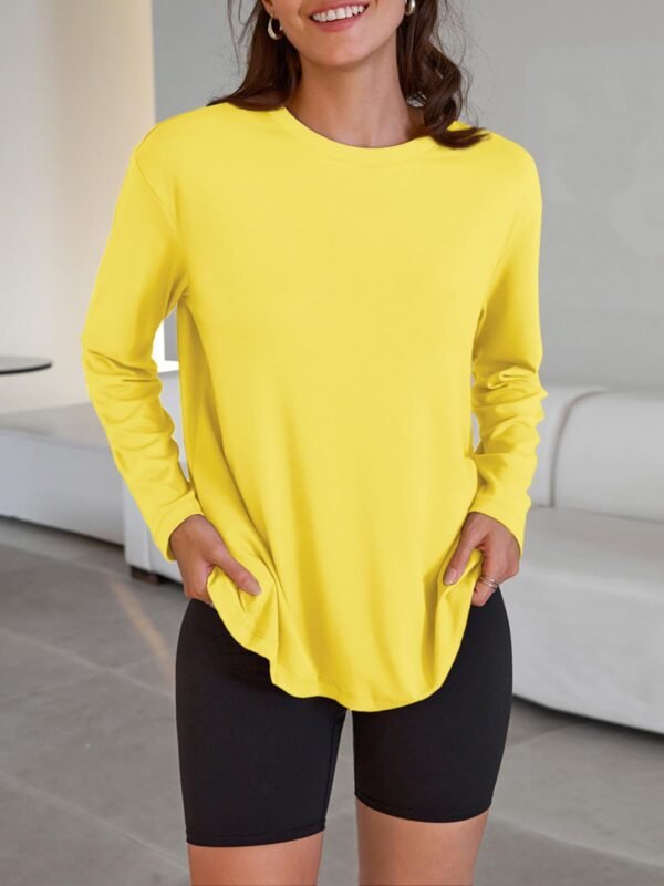 Trendy Queen Womens Oversized Long Sleeve T Shirts 2025 Basic Crewneck Tee Fall Tops Casual Workout Y2K Clothes